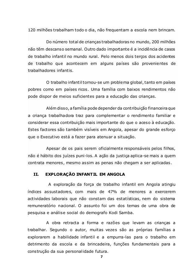 Monografia trabalho infantil