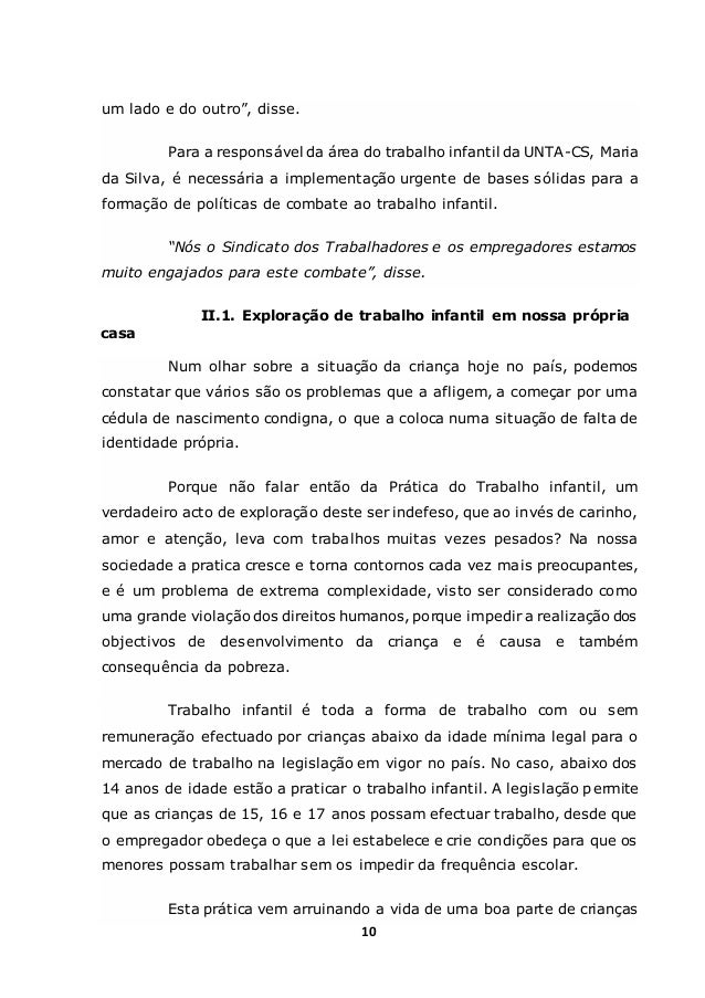 Monografia trabalho infantil