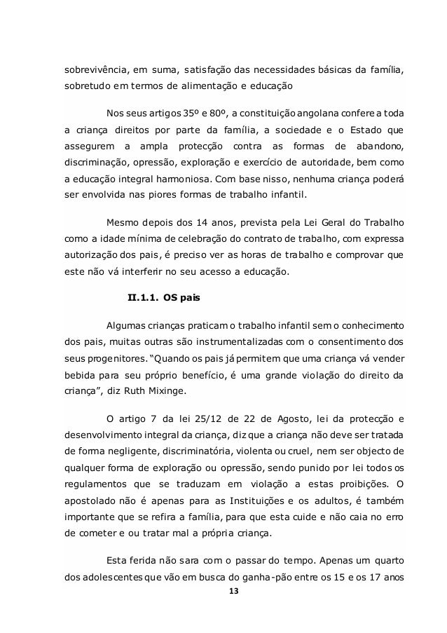 Monografia trabalho infantil
