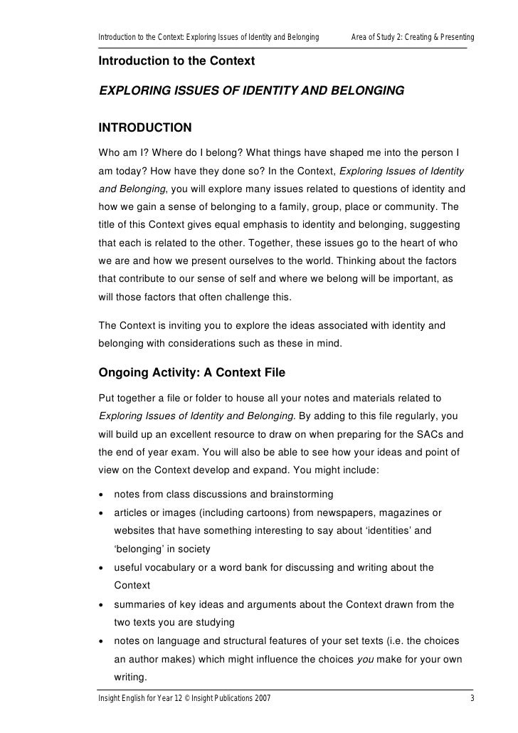 Personal identity essays