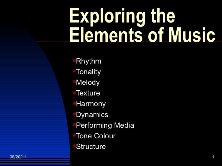 Exploring the elements of music