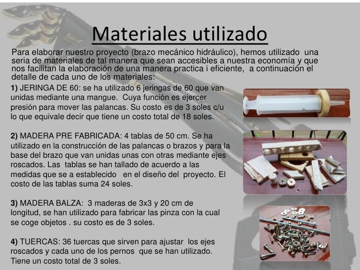 Exposicion brazo hidraulico