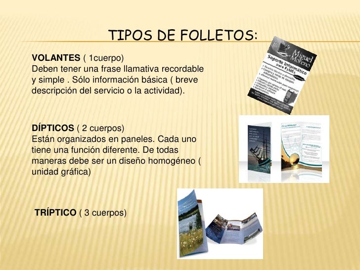 como hacer folletos