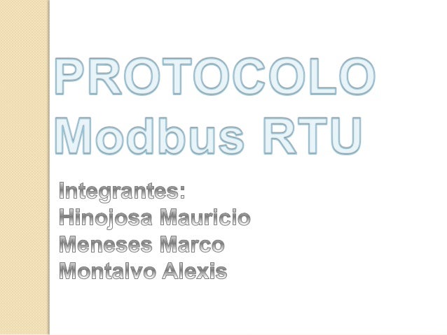 PDF) Protocolo Modbus