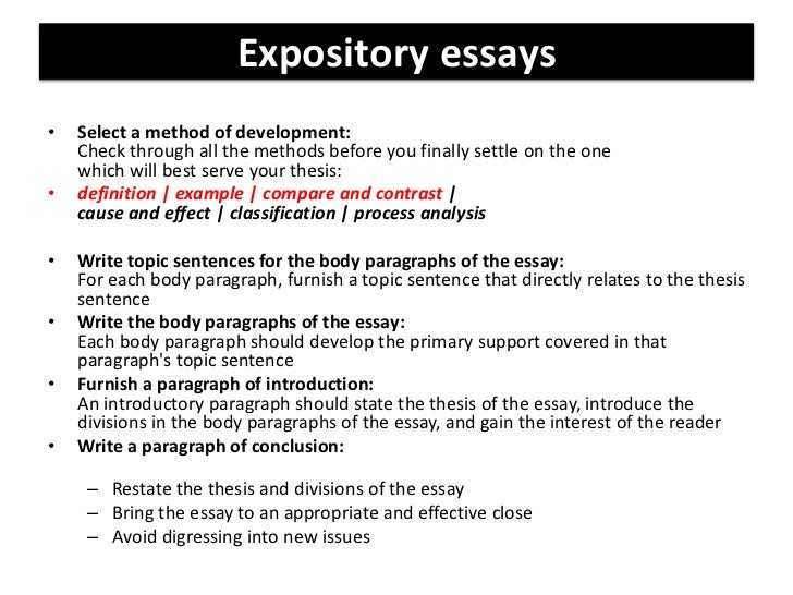 Expository essay questions