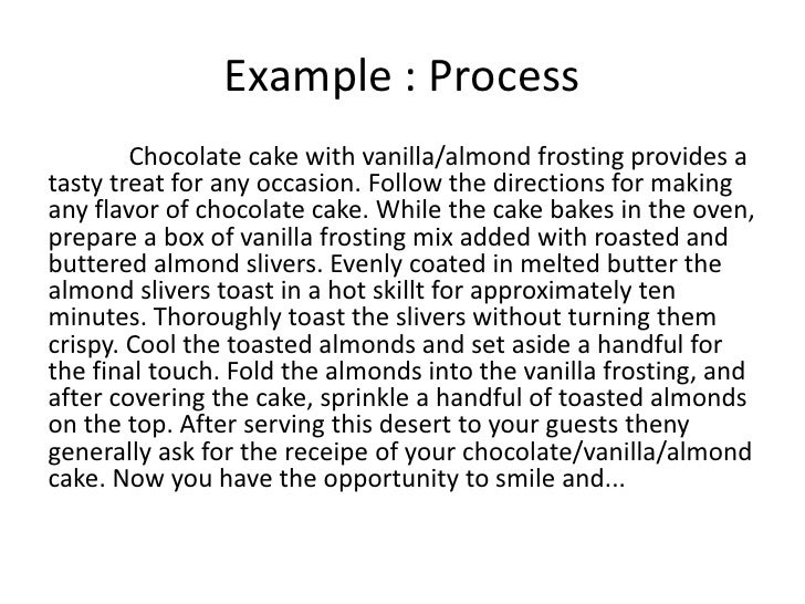 cake preparation essay