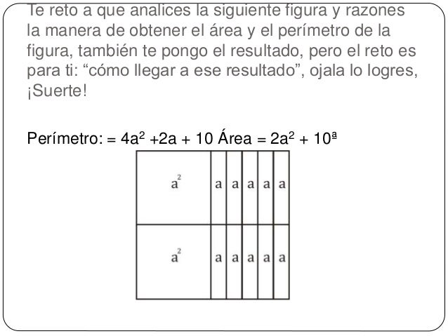 Expresiones algebraicas a partir de modelos geometricos