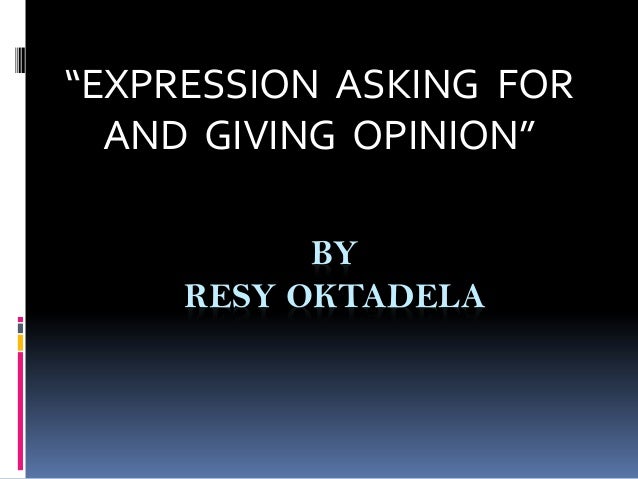 Expression opinion kls X Expression opinion kls X