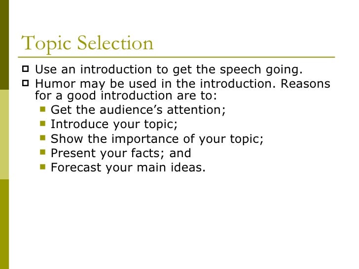 good starting speeches good starting speeches