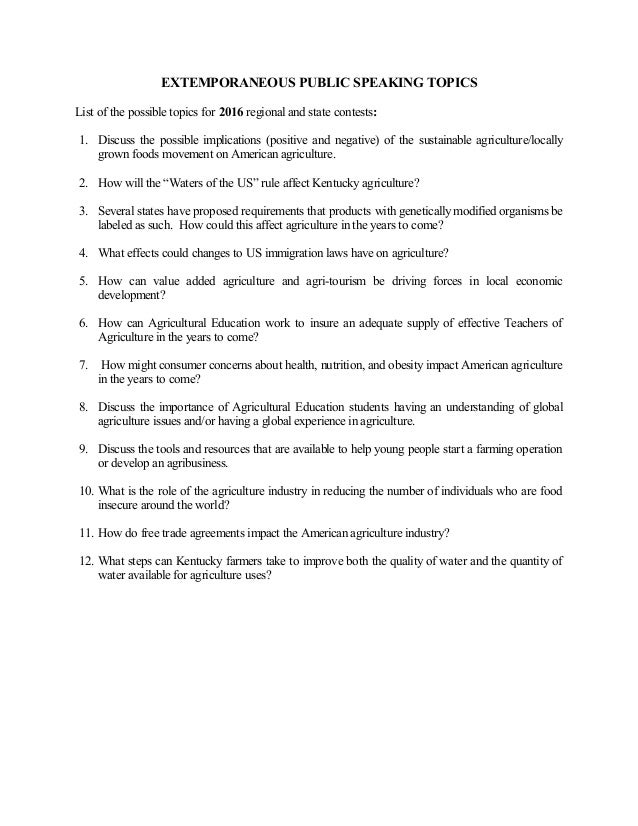 extemporaneous speech outline