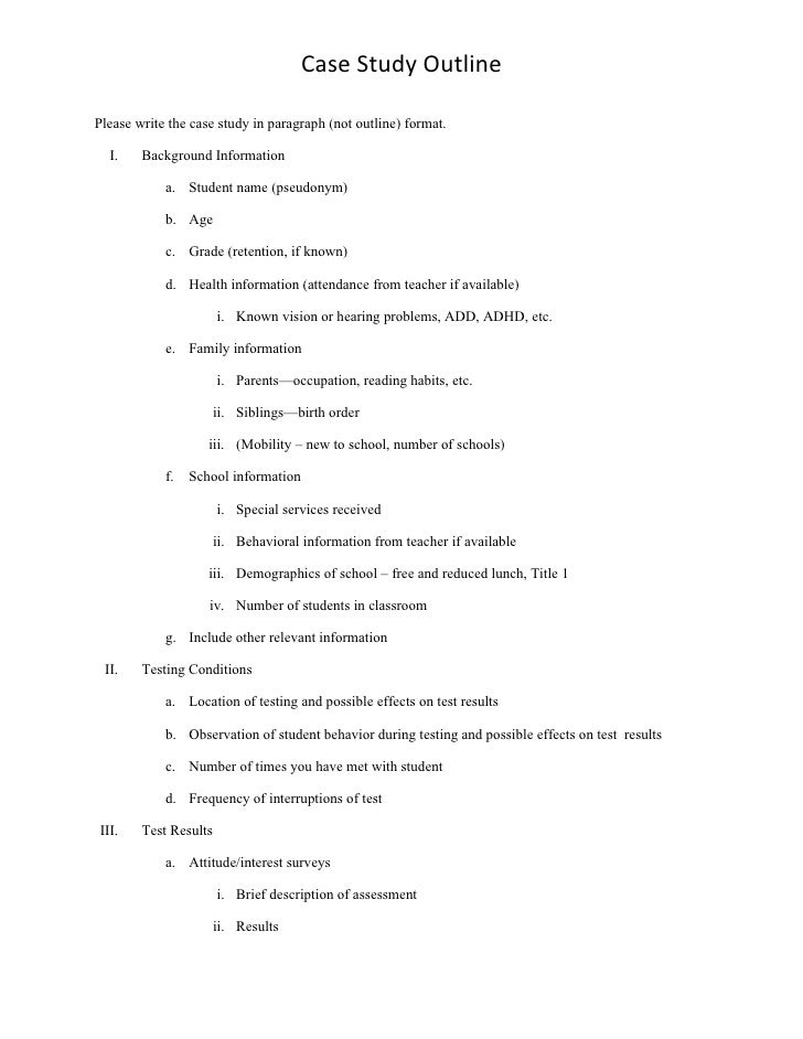 Examples of a medical case study paper
