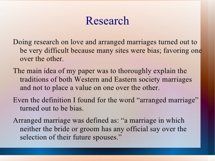 Essays About Love Marriage And Arranged Marriage