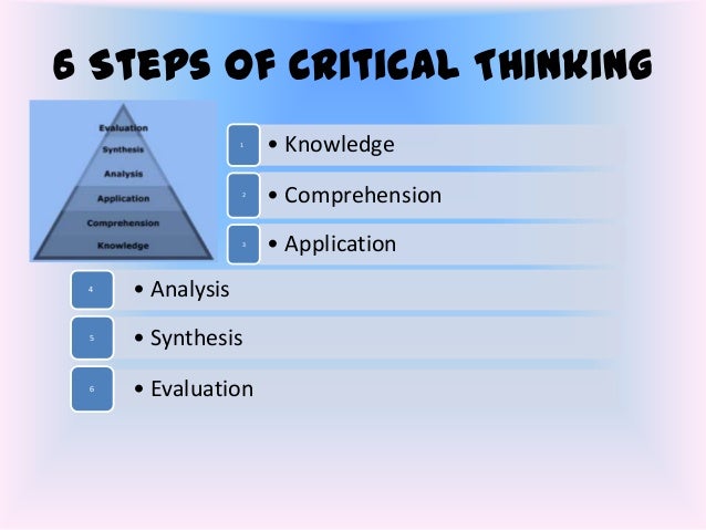 Three steps of critical thinking