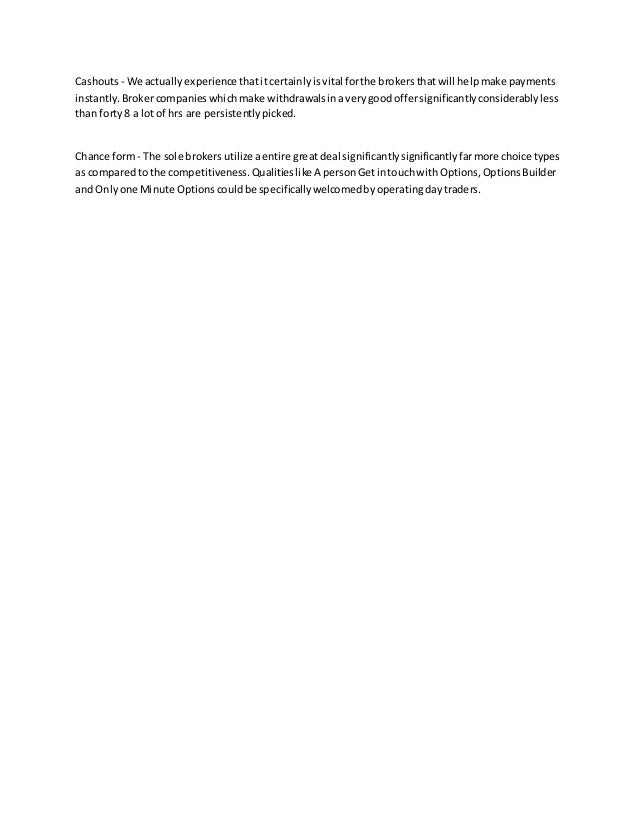 No deposit binary options brokers 2014