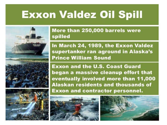 Exxon valdez, recommendations for future successful practices