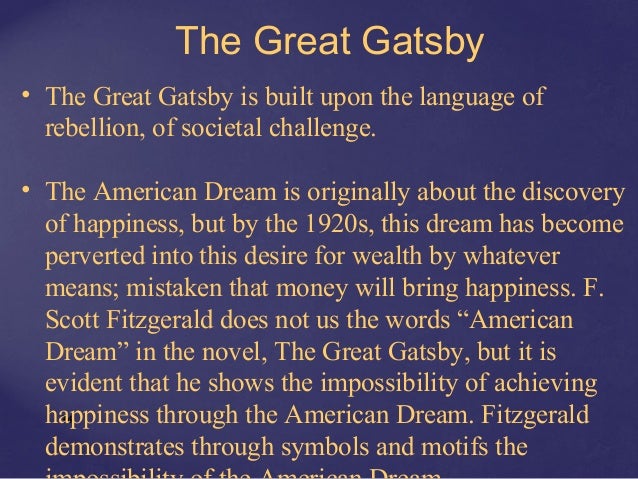 The great gatsby and the american dream essay