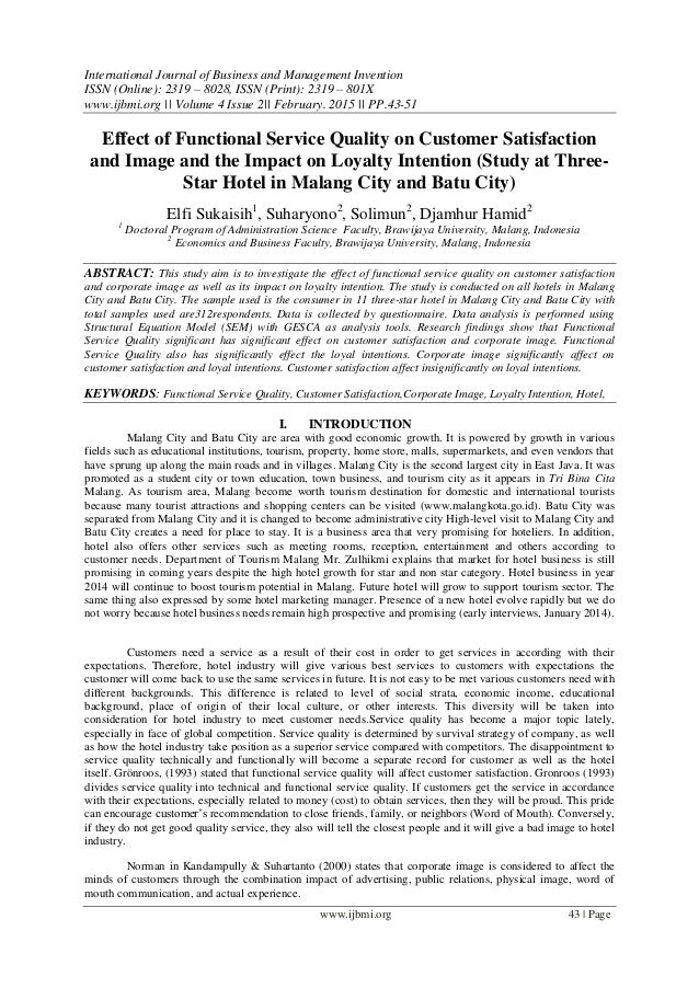 Thesis on impact of service quality on customer satisfaction