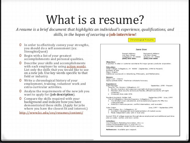 Do my resume for me