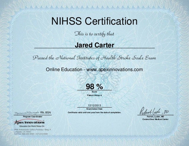 NIHSS Certification