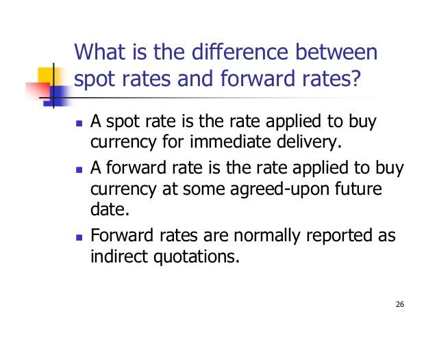 Spot market and forward market