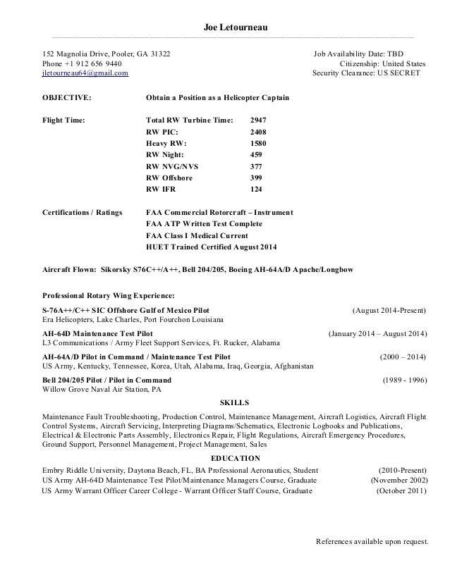 Pilot Resume Template 5 Free Word Pdf Document Downloads
