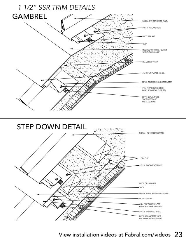 Fabral SSR Metal Roofing Installation Manual