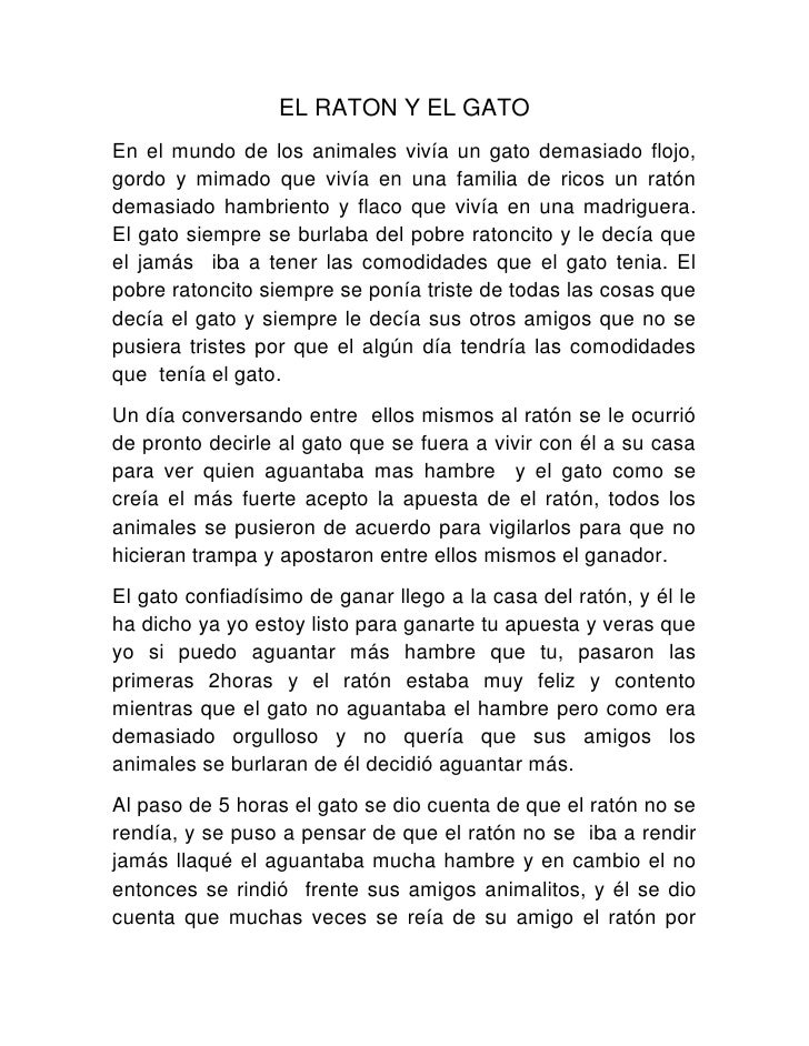 Fabula el gato y el raton