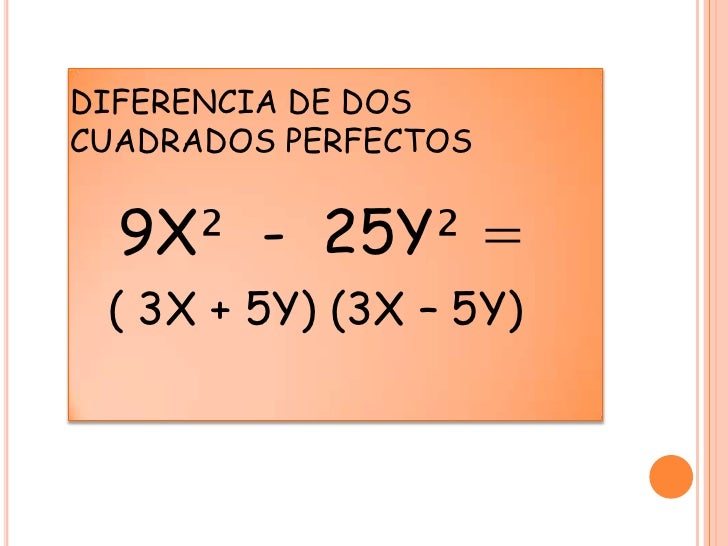 La Diferencia De Los Cuadrados De Dos Numeros