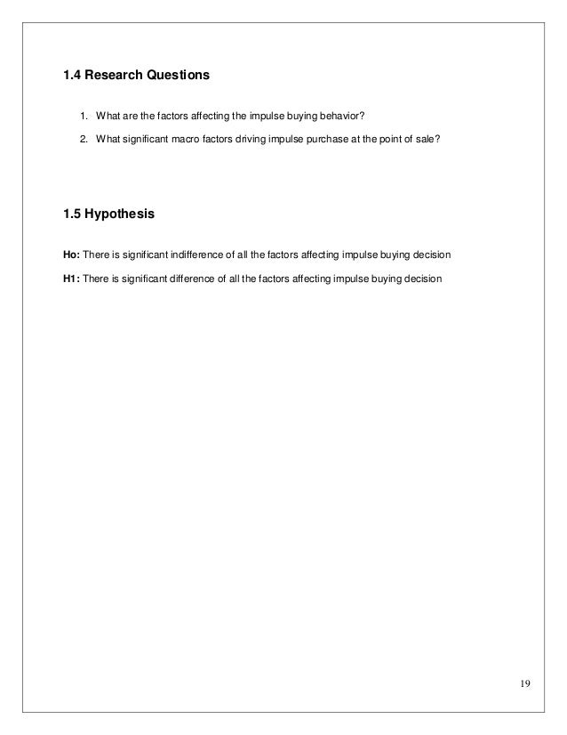 Writing Dissertation Hypothesis