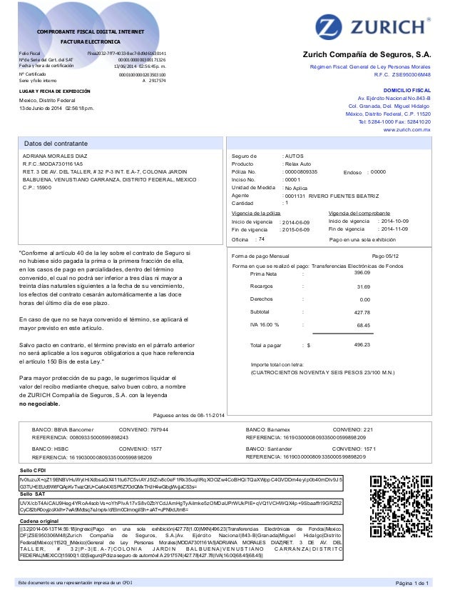 Poliza vehicle Seguro Bancomer