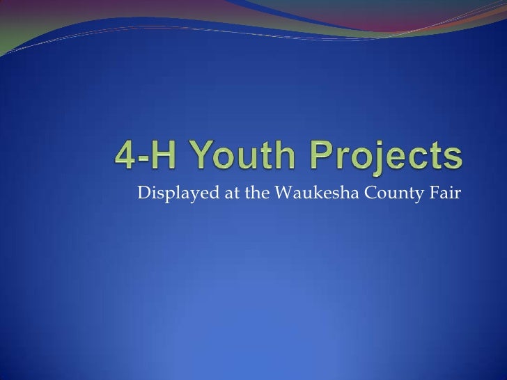 Waukesha County Fair 4H Projects