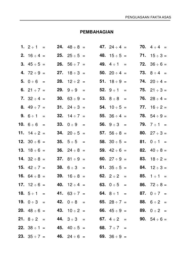 Latihan Darab Wang Tahun 3