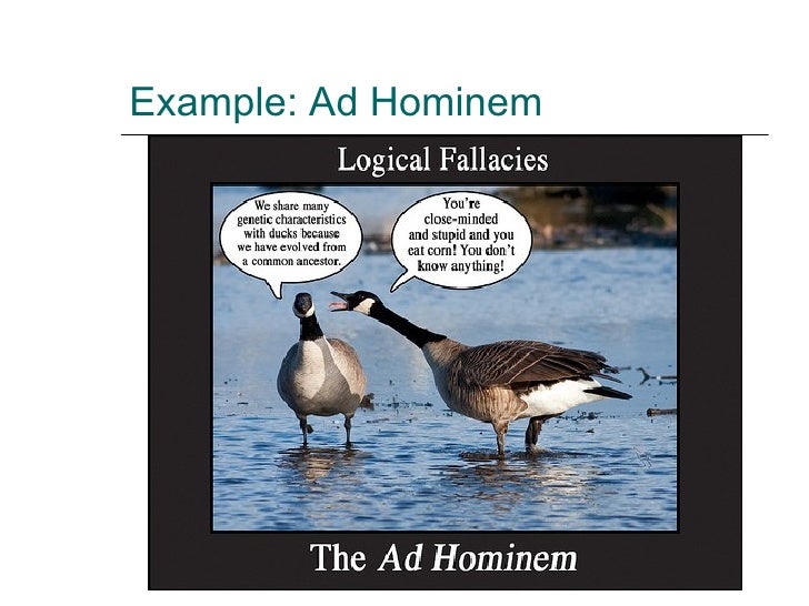 ad hominem examples in media
