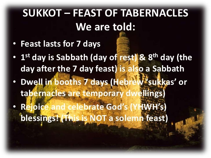 BIBLICAL FALL FEASTS FESTIVALS