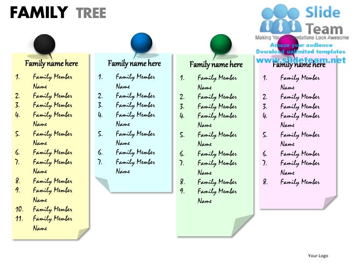4 generation family tree template