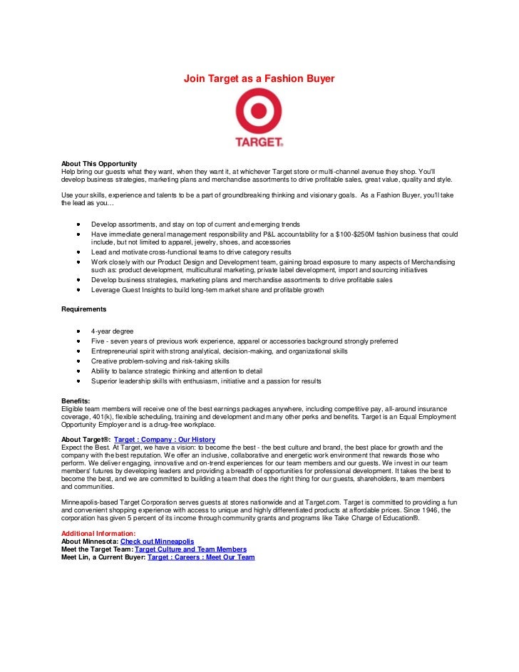 target resume samples