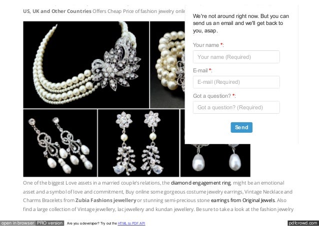 Buy Fashion Jewelry Online Stores In Canada Uk