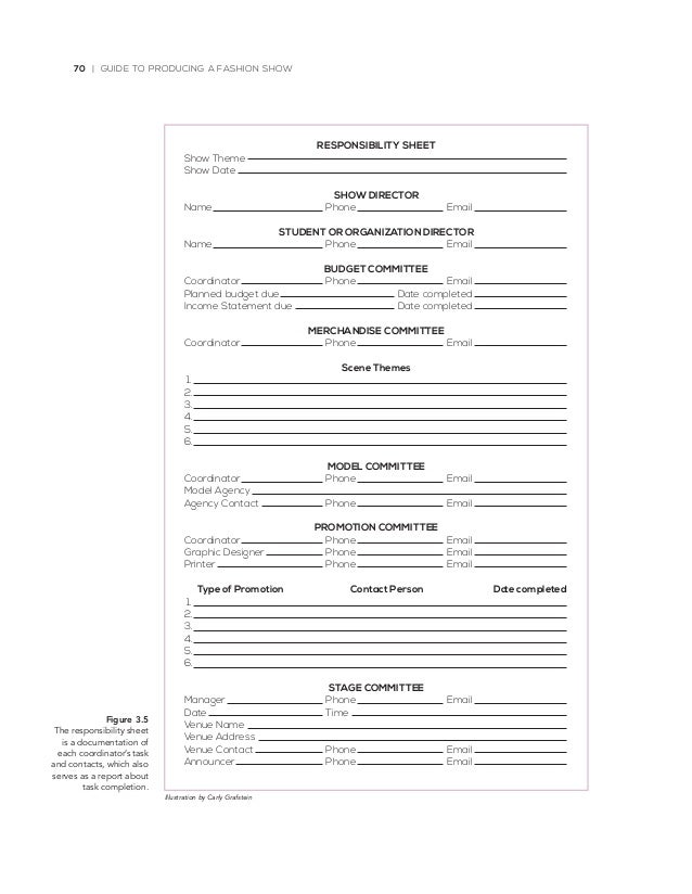 Fashion Show Planning Template Fashion Show Planning Template