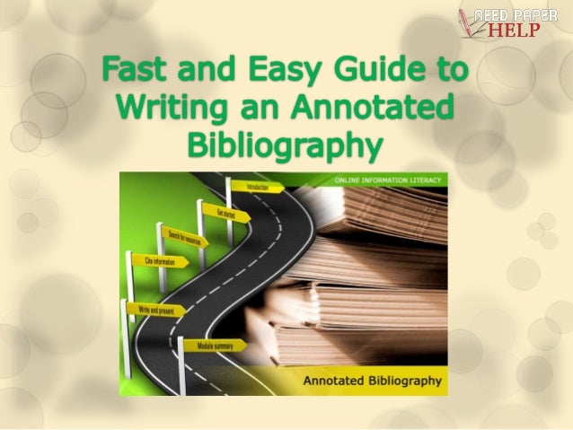Easy annotated bibliography