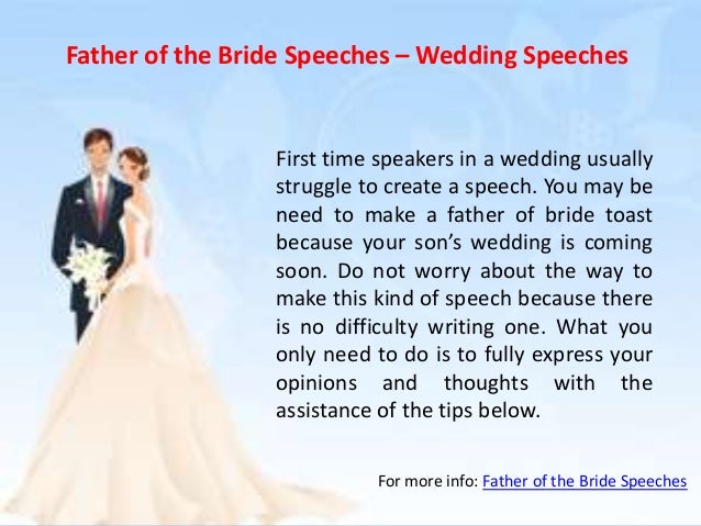 Wedding speech one liners father of the bride