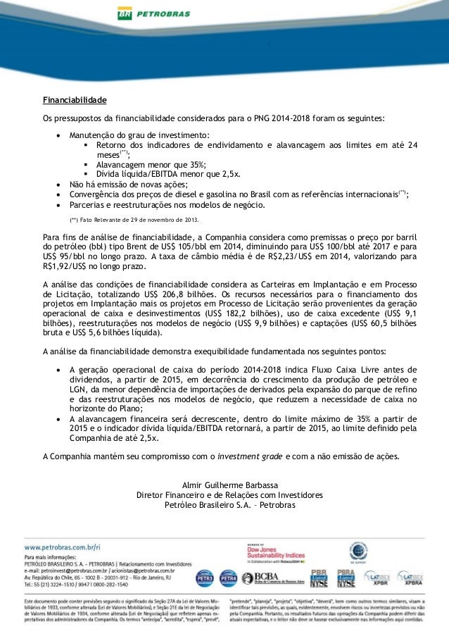 Plano de negocios petrobras