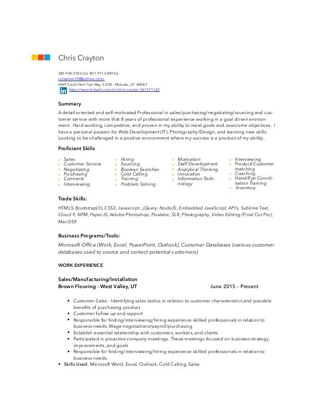 c crayton resume examples of being detail oriented