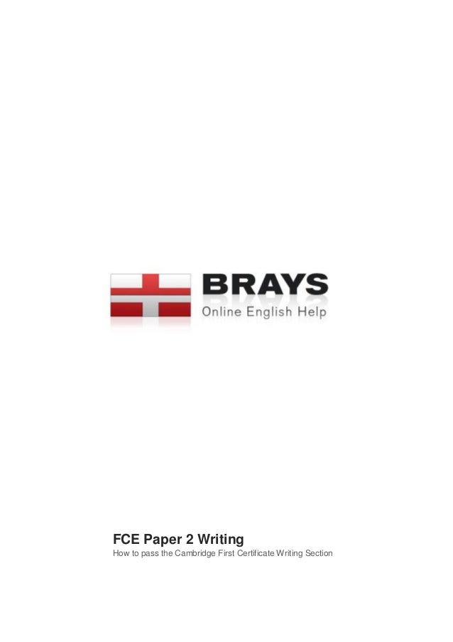 Brays online english help fce paper 2 writing