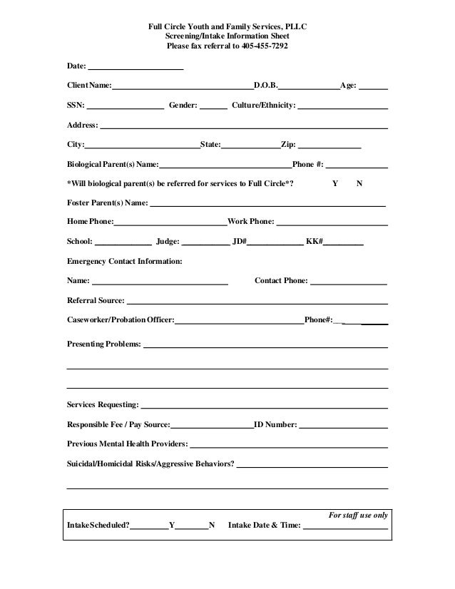 fax face sheet