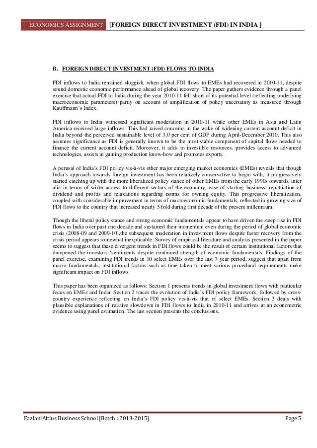 essay on foreign direct investment in india Market imperfections theory & foreign direct investment examples of foreign investments can range from ford opening up a new factory in india, to your friend opening up a subway restaurant in . essay on foreign direct investment in india Market imperfections theory & foreign direct investment examples of foreign investments can range from ford opening up a new factory in india, to your friend opening up a subway restaurant in .