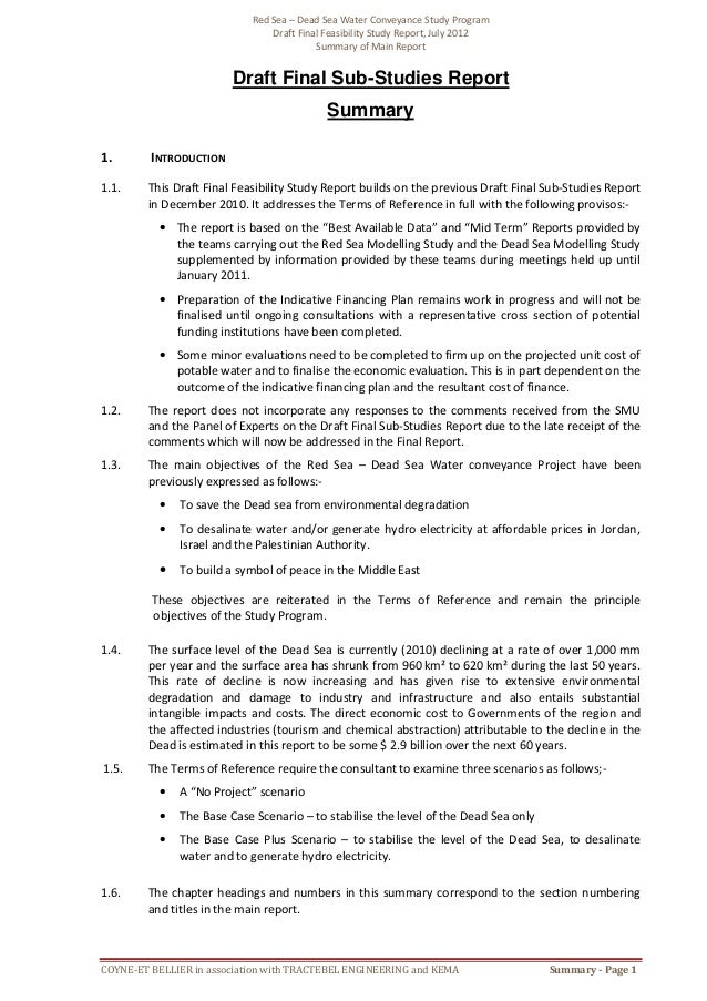 feasibility report