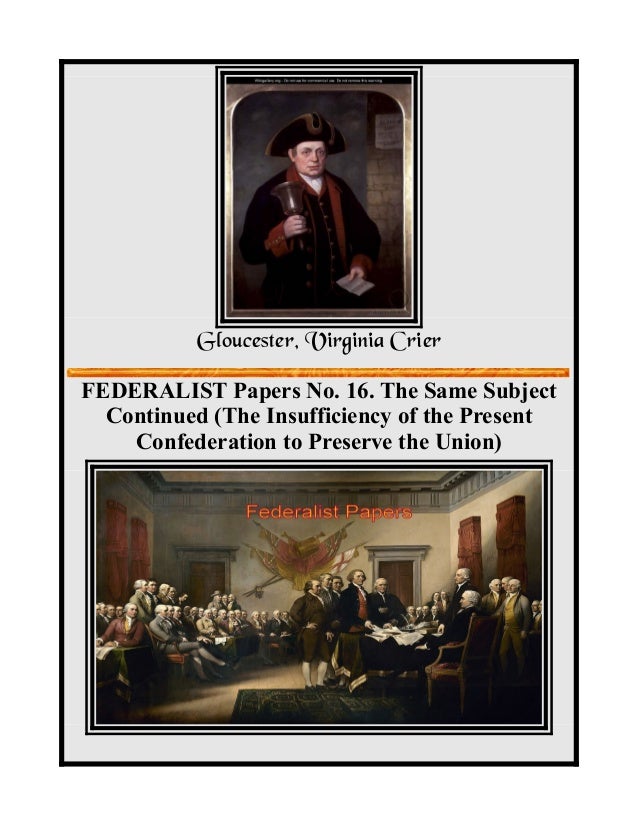 Federalist paper 16