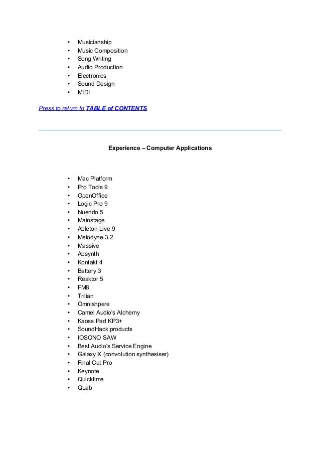 composing a resumes