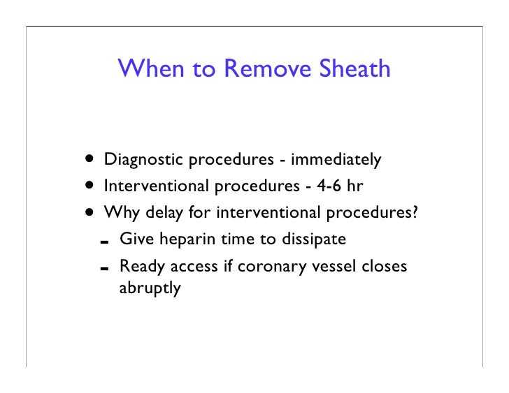 Femoral Site Complications
