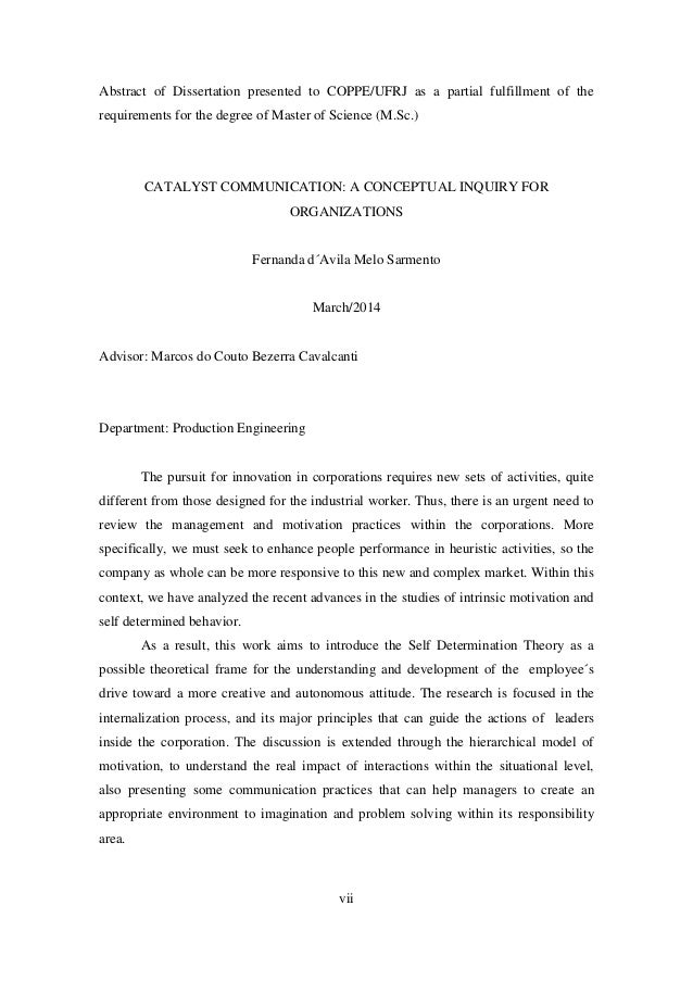 Phd thesis work